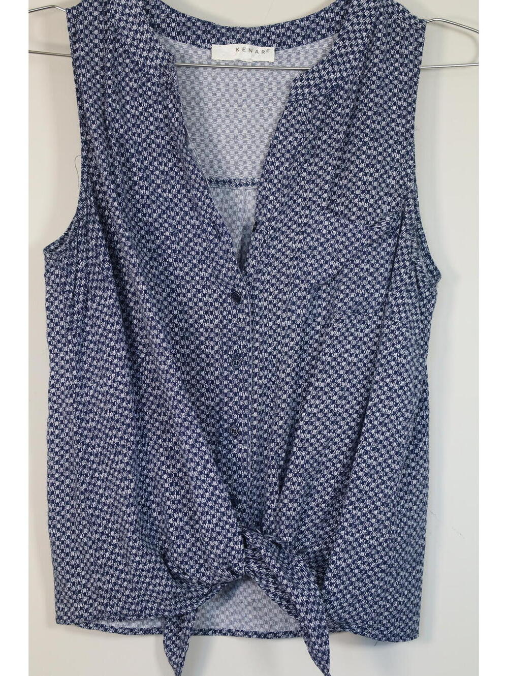 Kenar sleeveless waist tie button up blouse - Picture 2 of 6